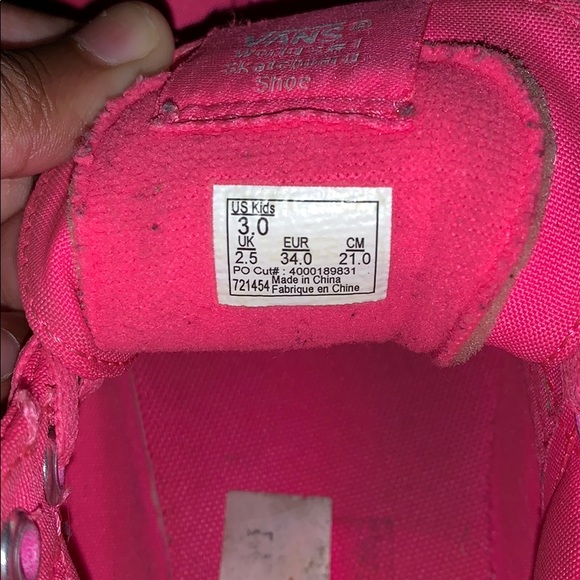 Hot Pink High Top Vans - Picture 4 of 4